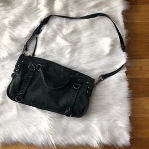 Free People Black Vegan Leather Purse